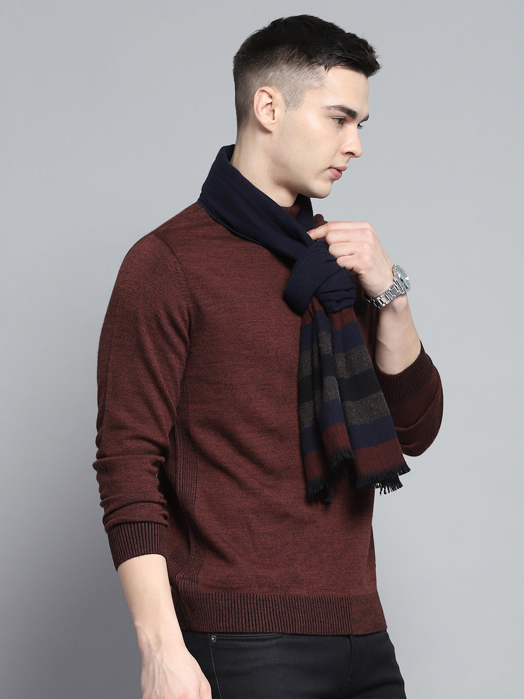 Men Multicolor Self Design Muffler