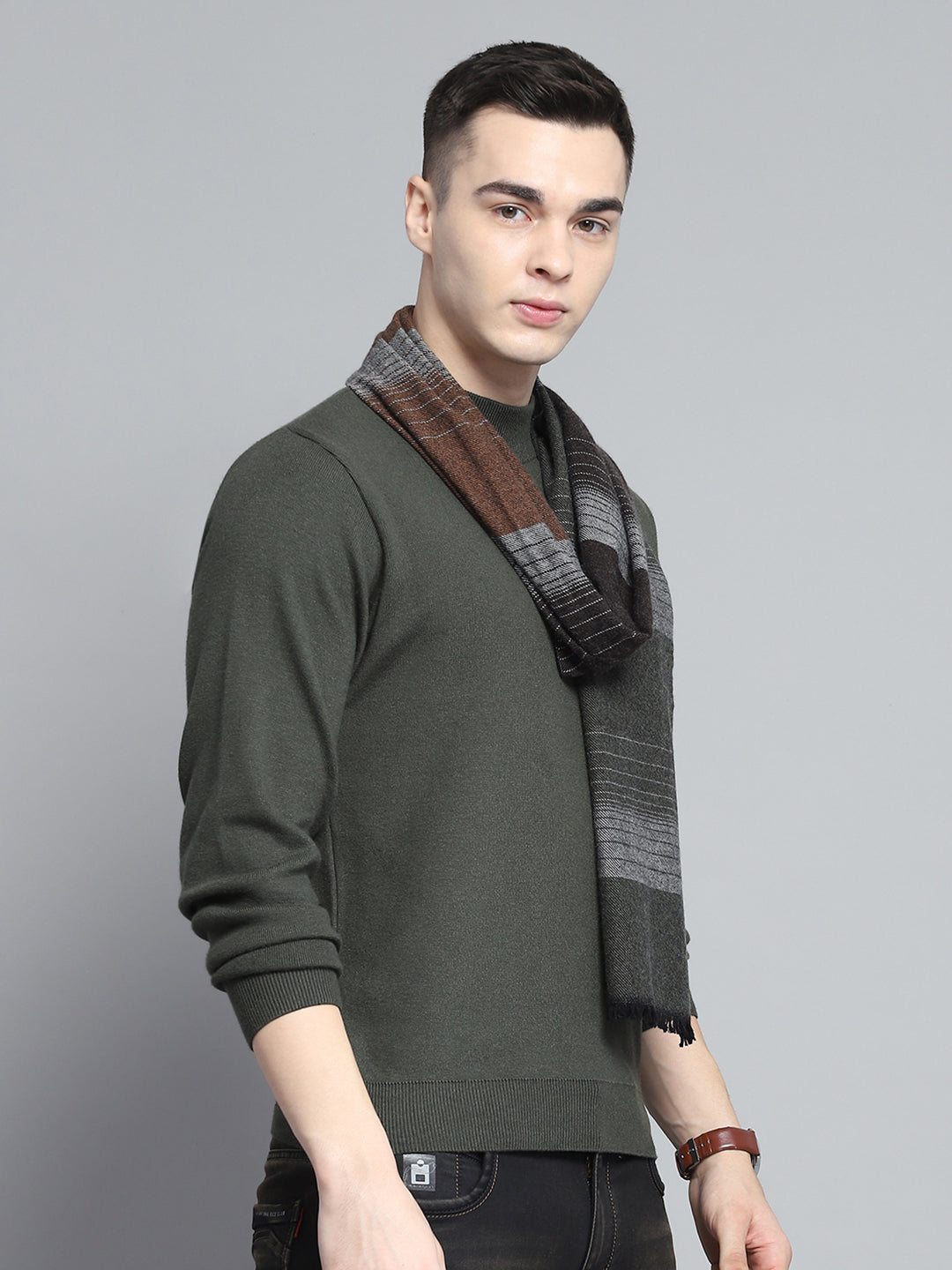 Men Multicolor Self Design Muffler