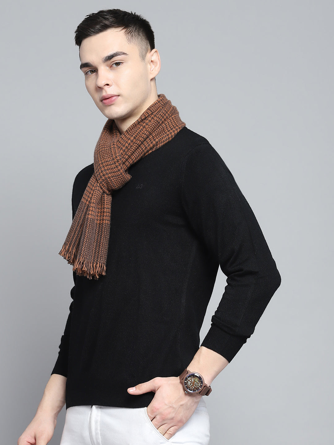 Men Multicolor Self Design Muffler