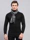 Men Grey Self Design Muffler