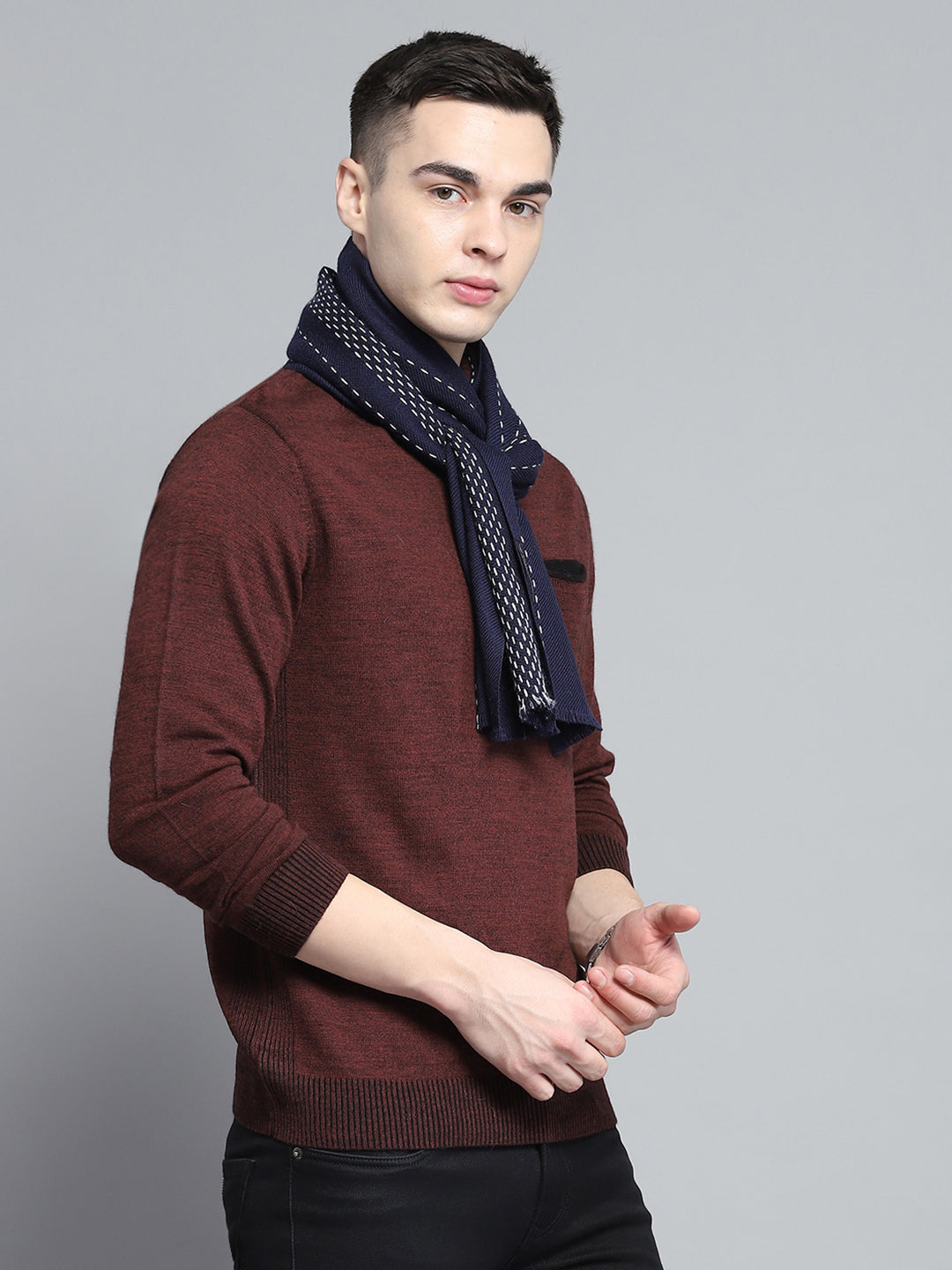 Men Multicolor Self Design Muffler