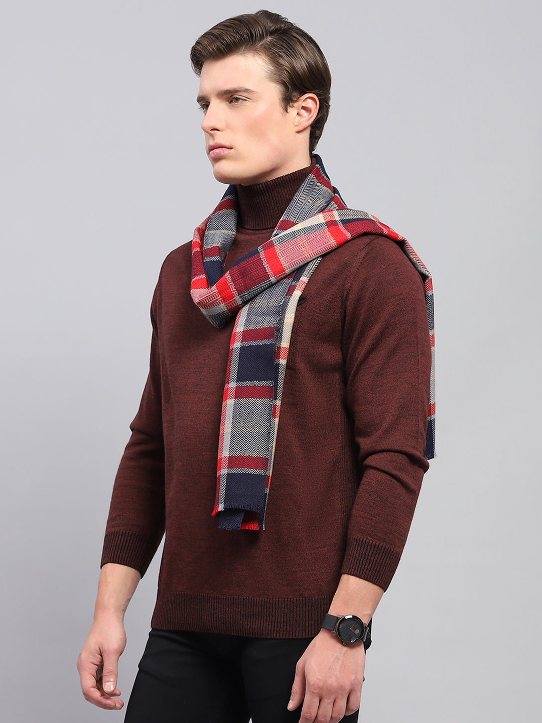 Men Multicolor Self Design Muffler