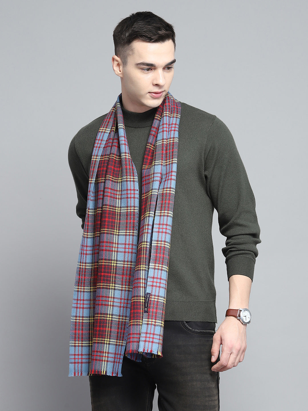 Men Multicolor Self Design Muffler