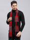 Men Maroon & Black Self Design Muffler