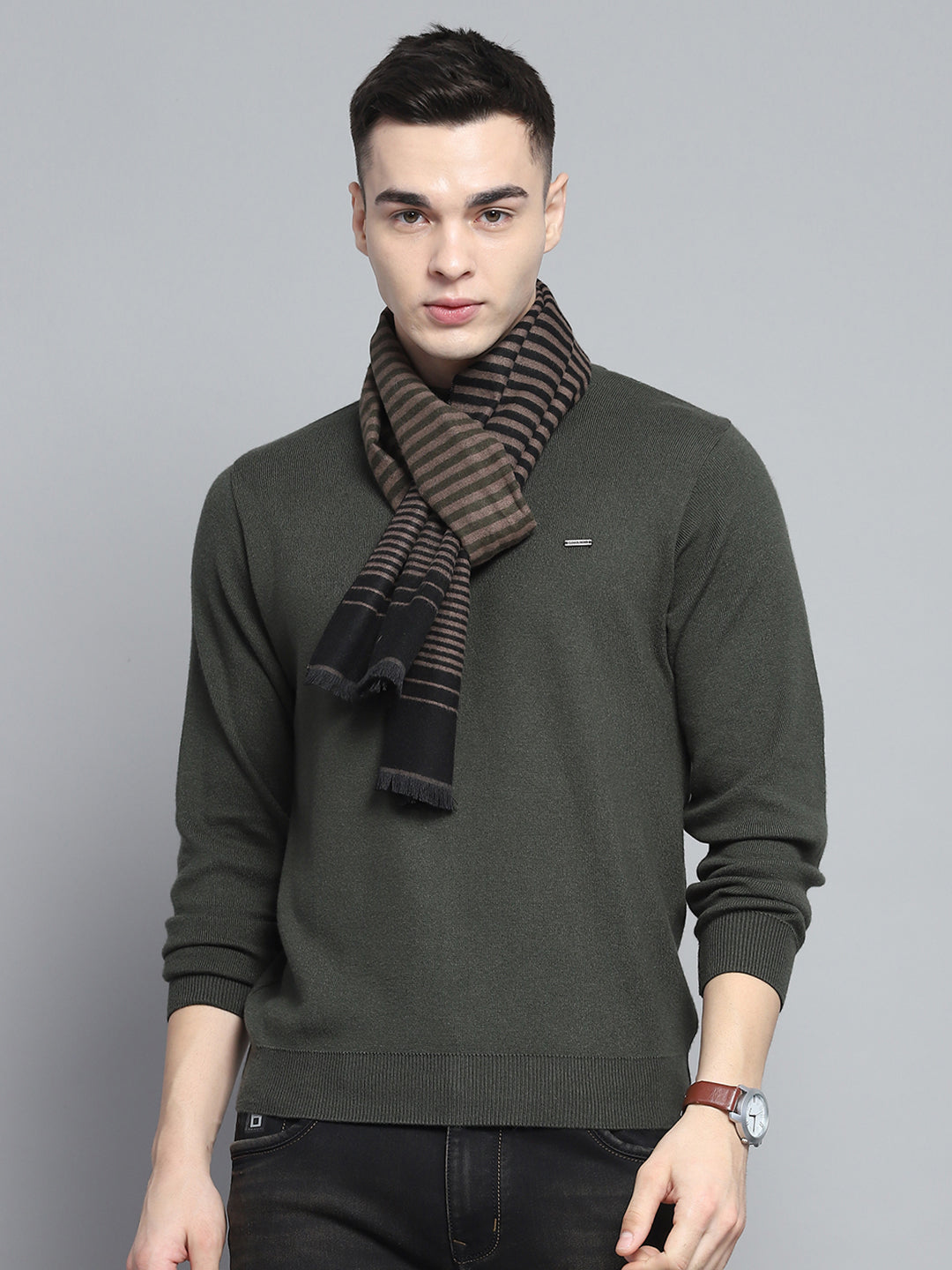 Men Multicolor Self Design Muffler