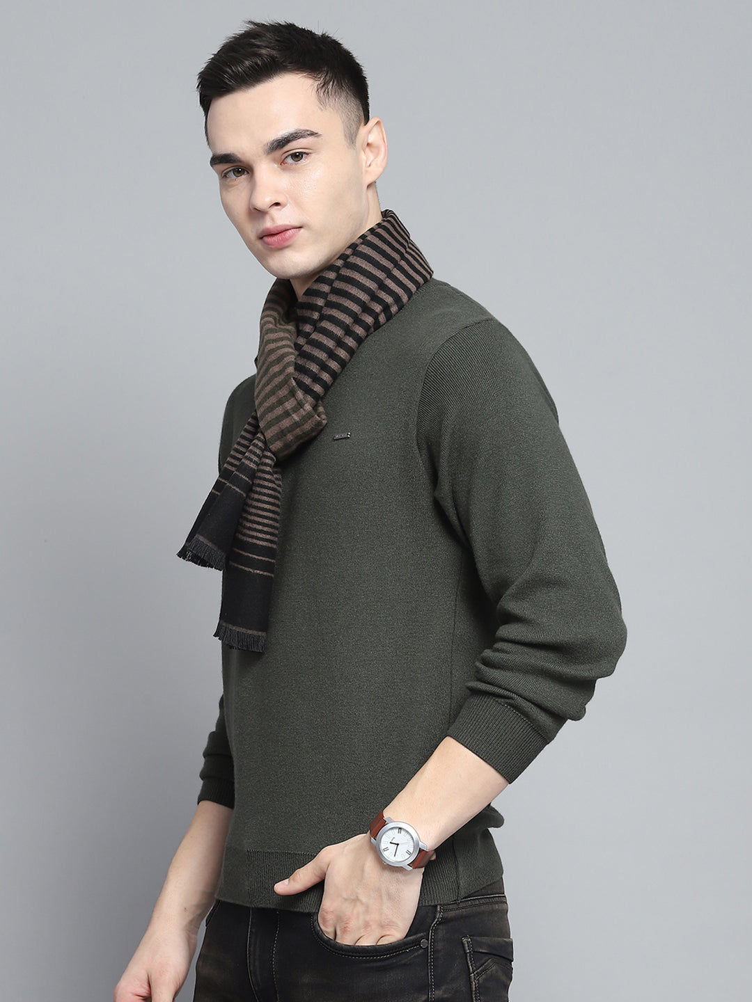 Men Multicolor Self Design Muffler