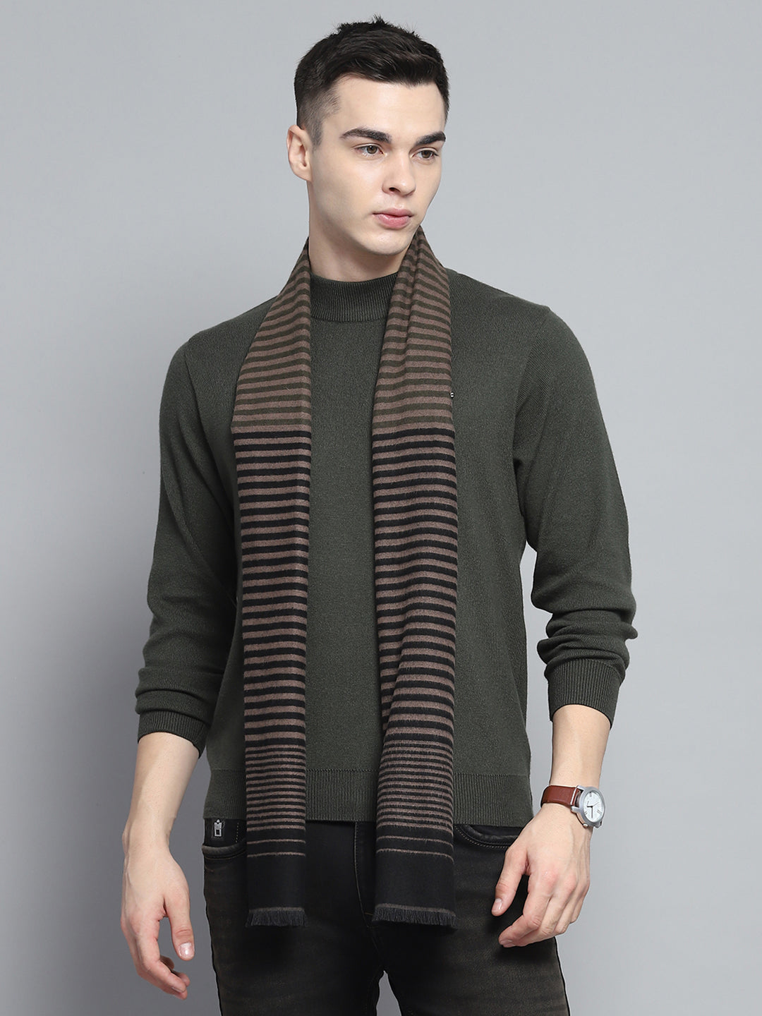 Men Multicolor Self Design Muffler