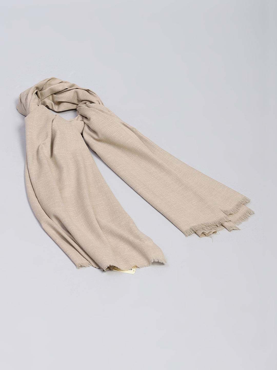 Women Beige Solid Shawl