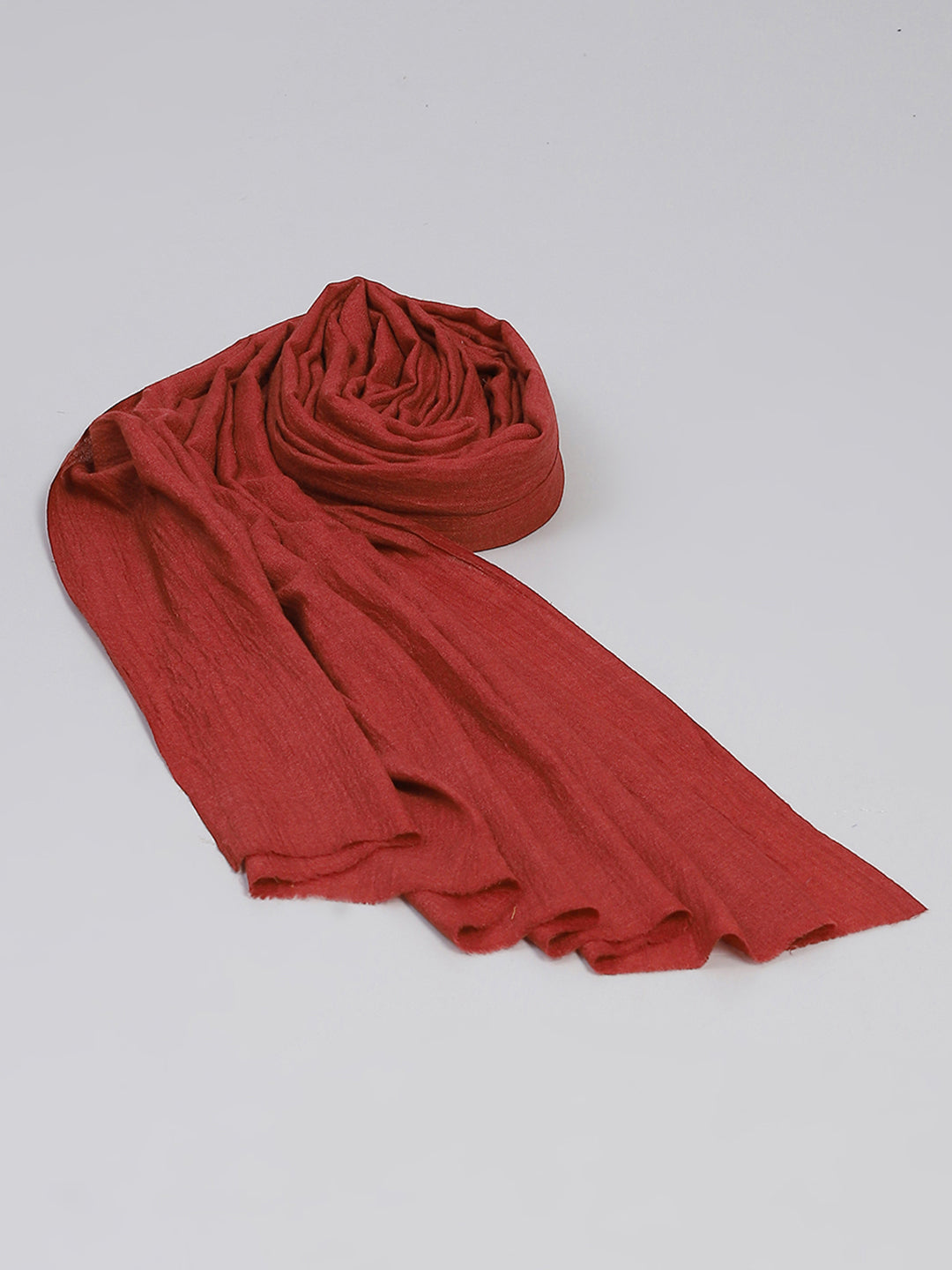 Women Maroon Solid Shawl