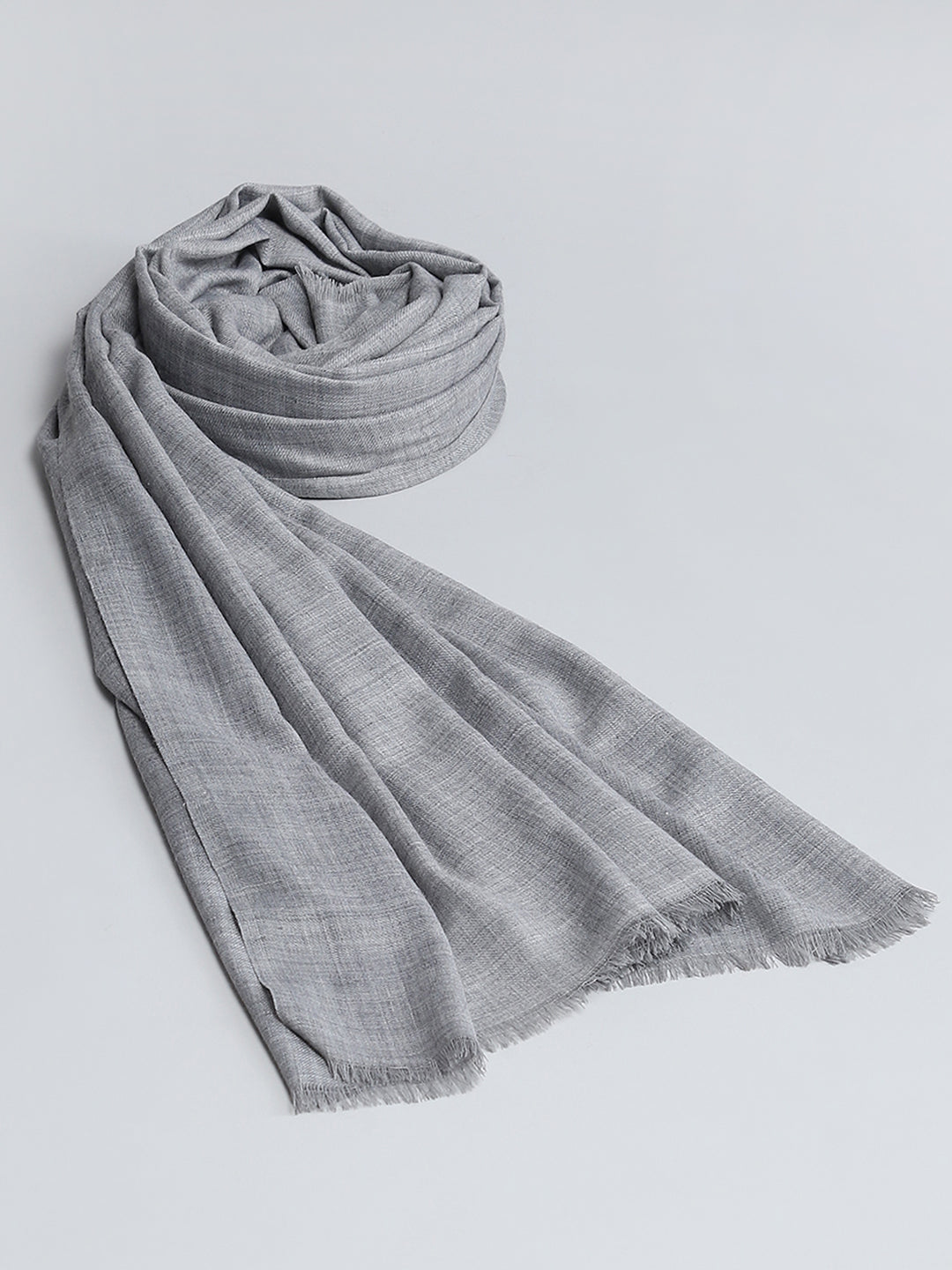 Women Grey Solid Shawl