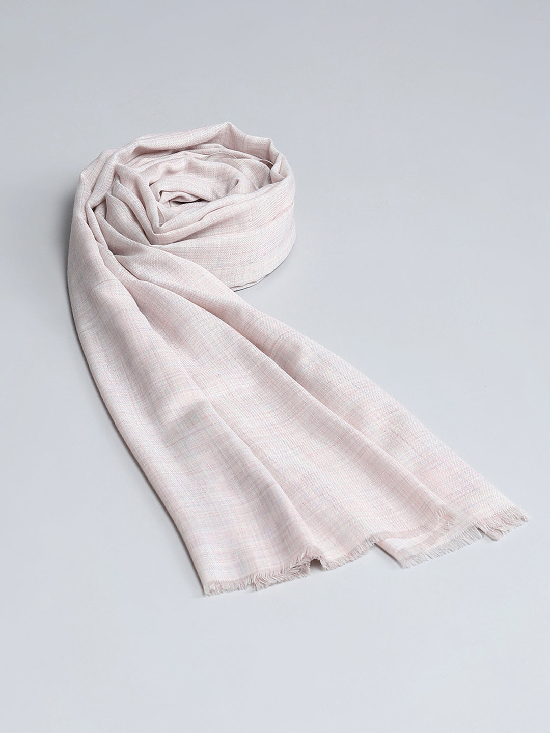 Women Peach Solid Shawl