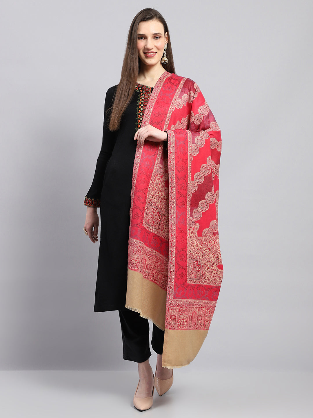 Women Multicolor Solid Shawl