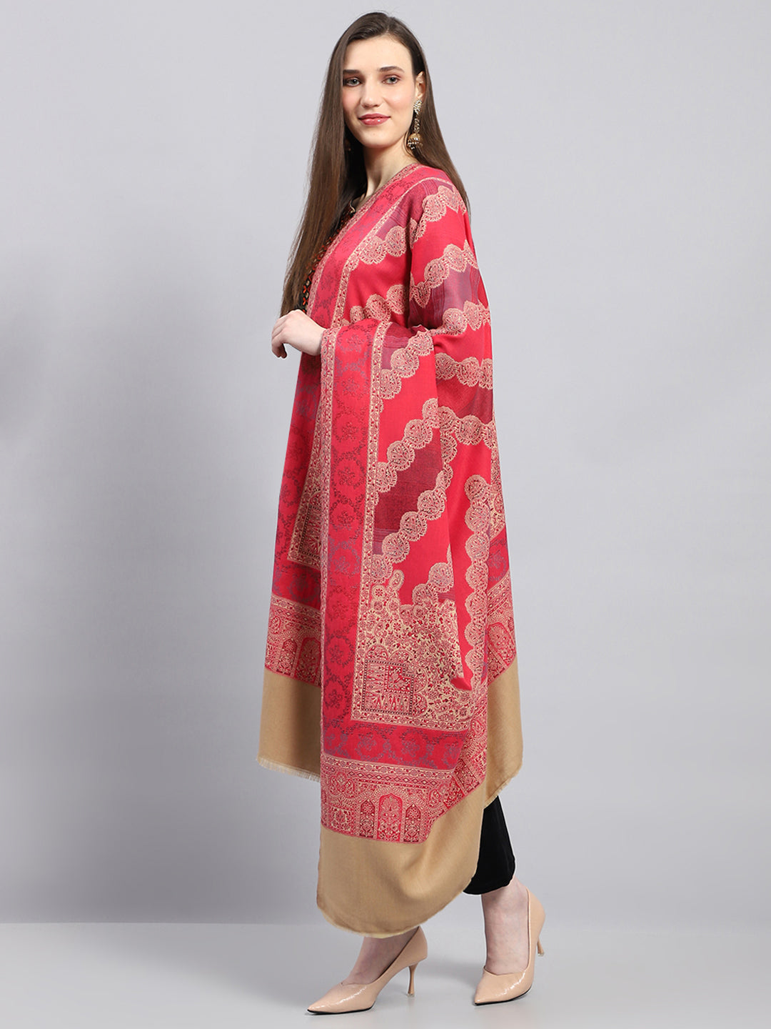 Women Multicolor Solid Shawl