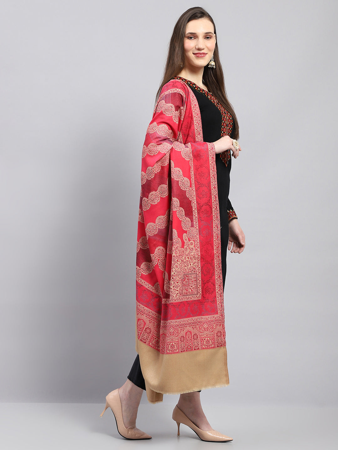 Women Multicolor Solid Shawl