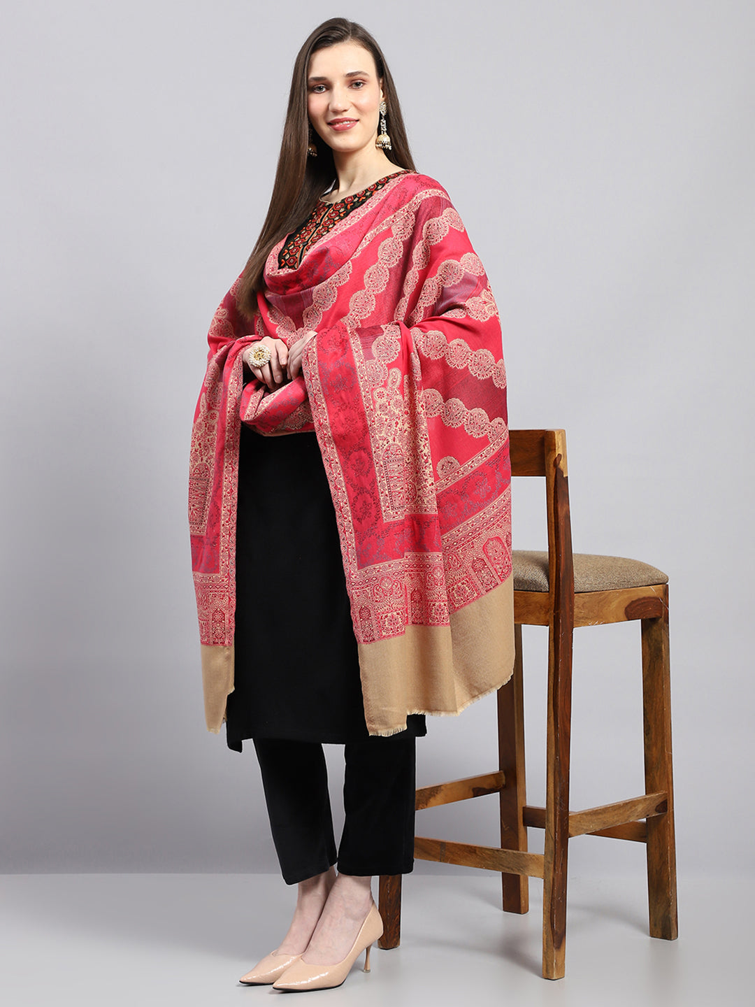 Women Multicolor Solid Shawl