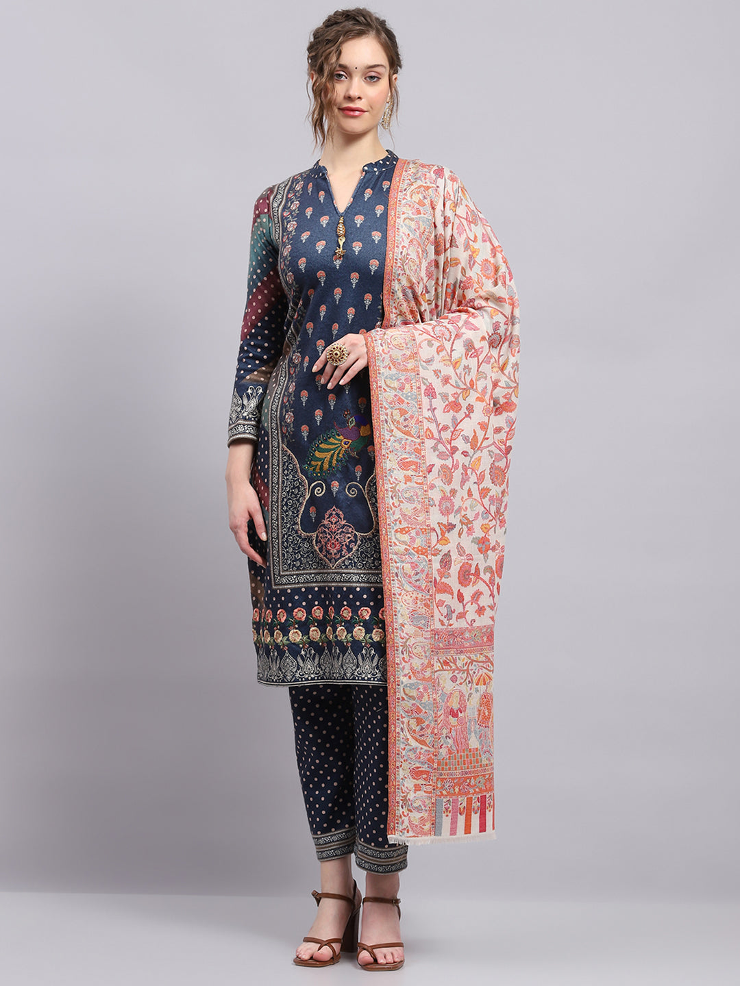 Women Multicolor Printed Shawl