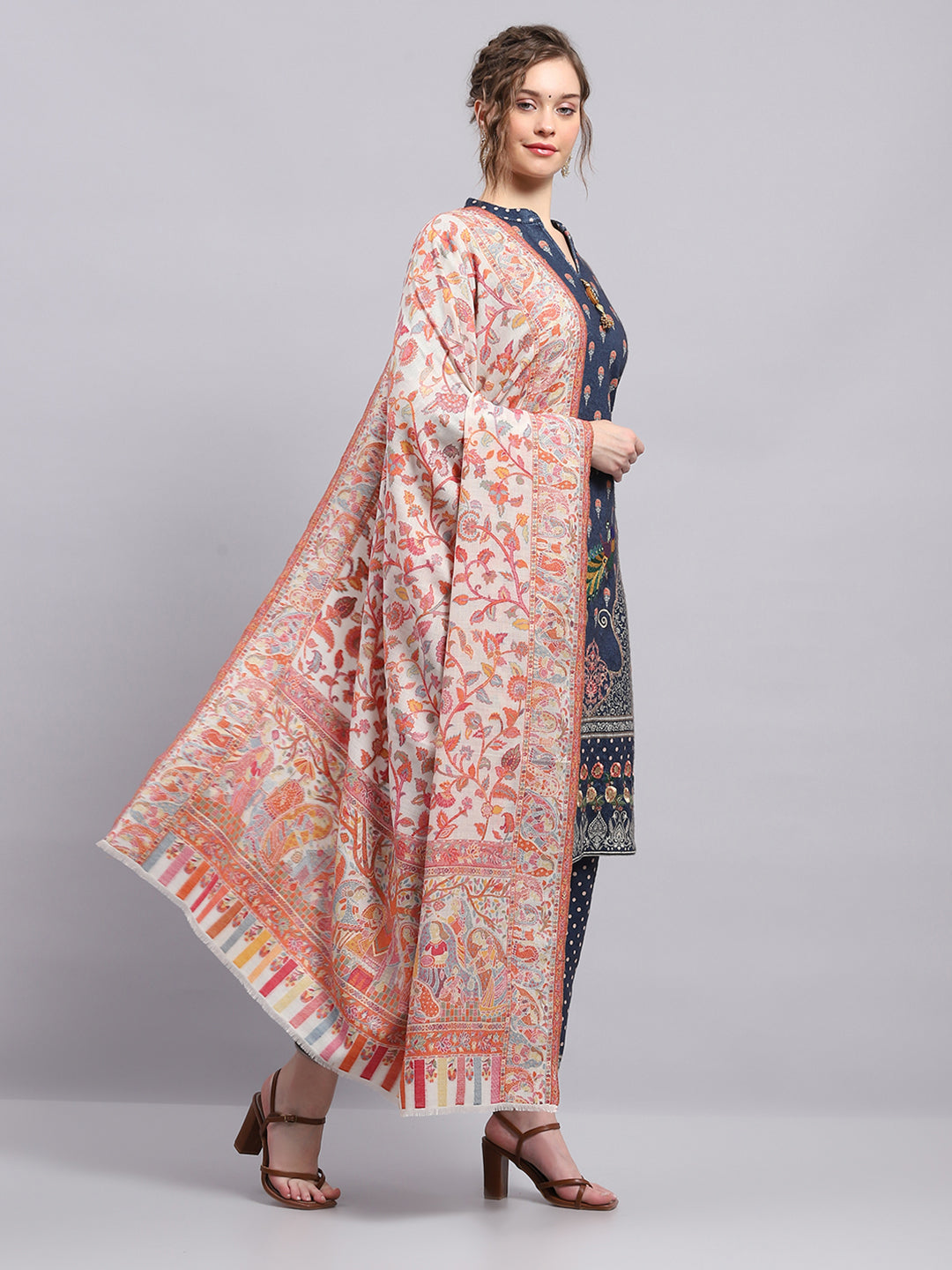 Women Multicolor Printed Shawl