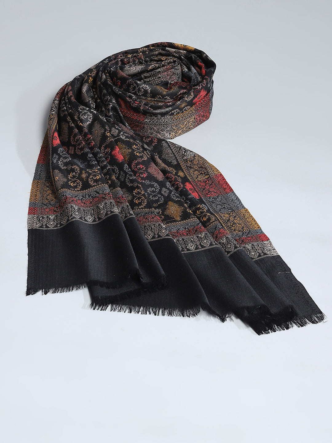 Women Multicolor Self Design Shawl