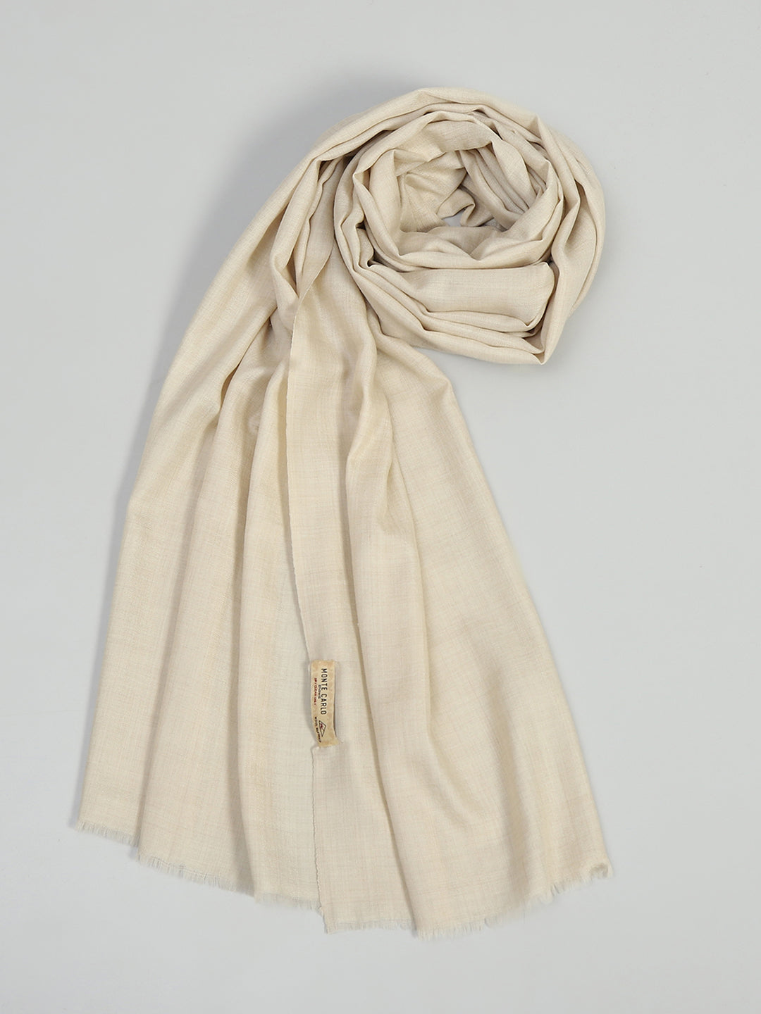 Women Cream Solid Reversible Shawl