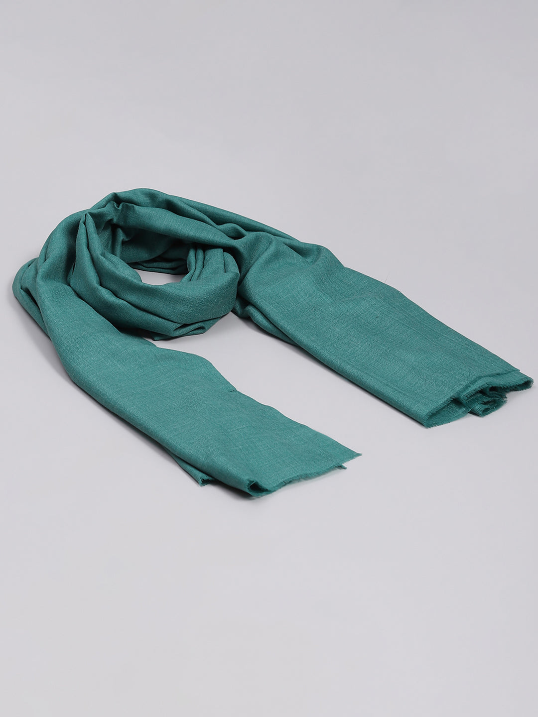 Women Green Solid Shawl