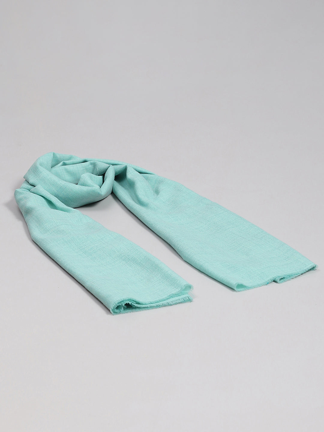 Women Sea Green Solid Shawl