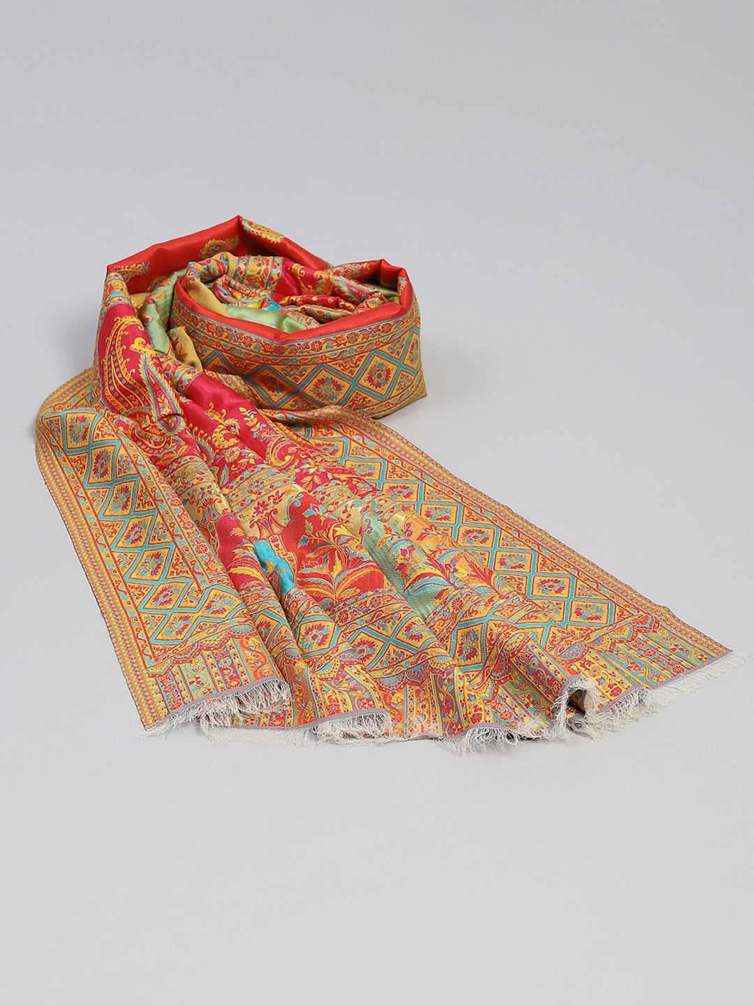 Women Multicolor Self Design Shawl