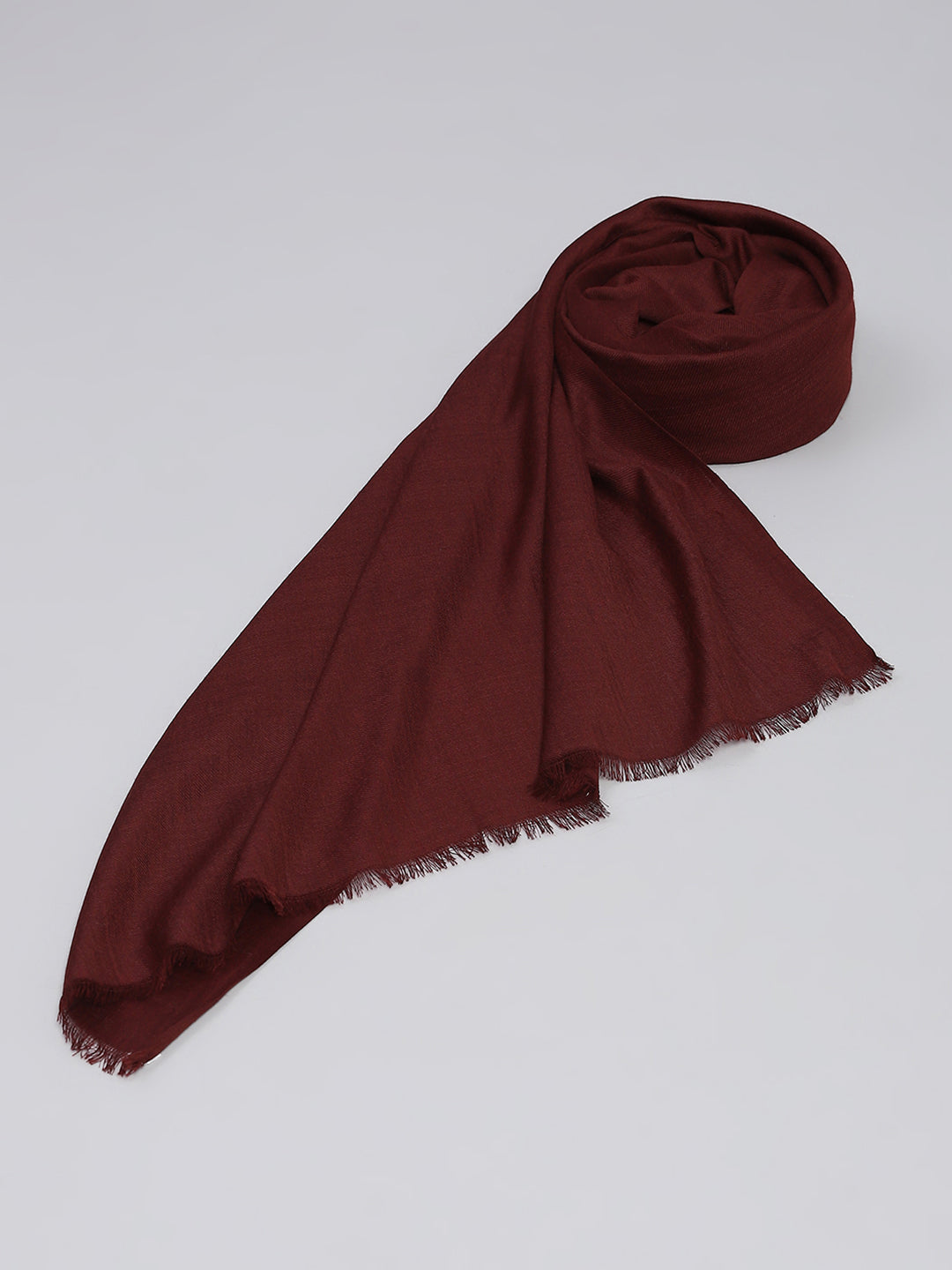 Women Maroon Solid Stole