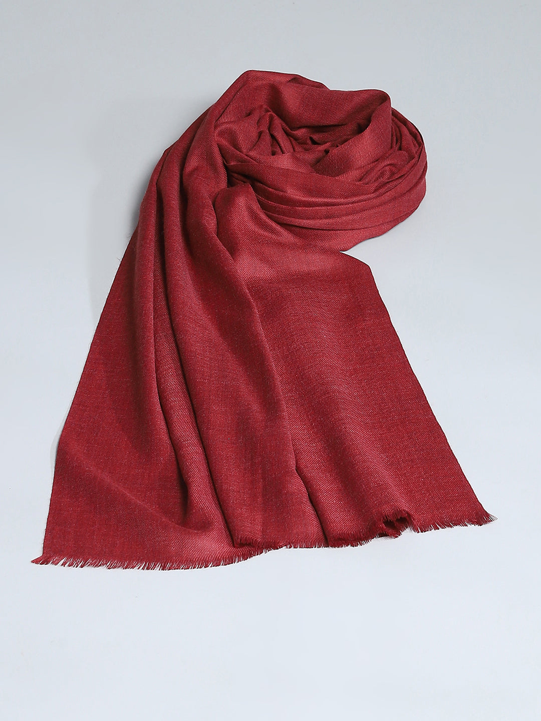 Women Maroon Solid Stole