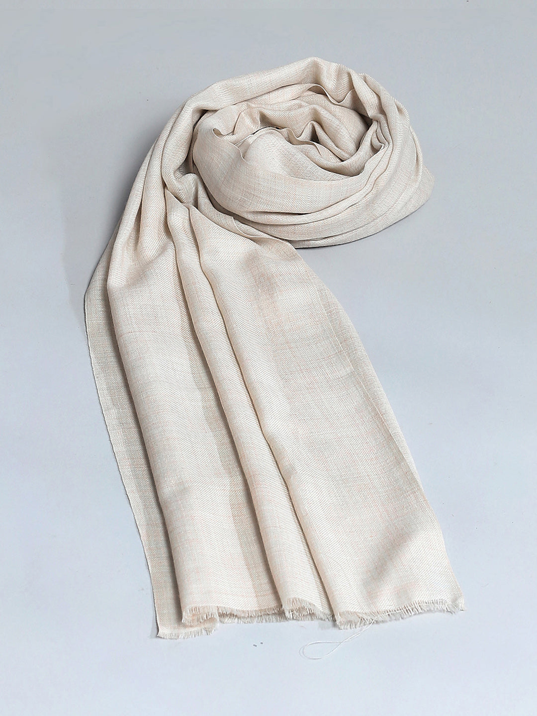 Women Cream Solid Stole