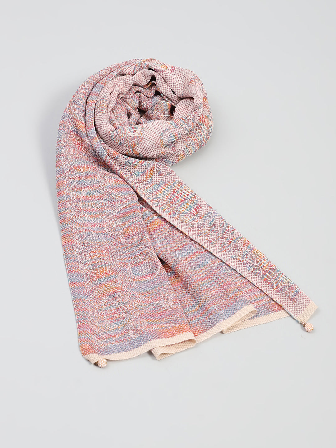 Women Multicolor Self Design Stole