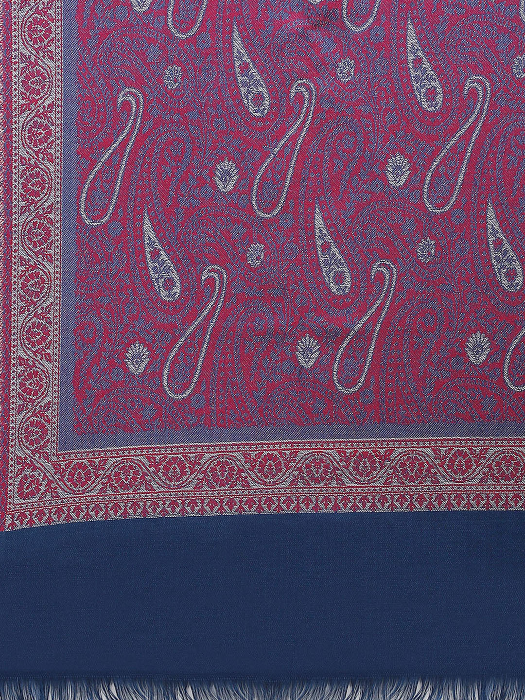 Women Blue Self Design Stole