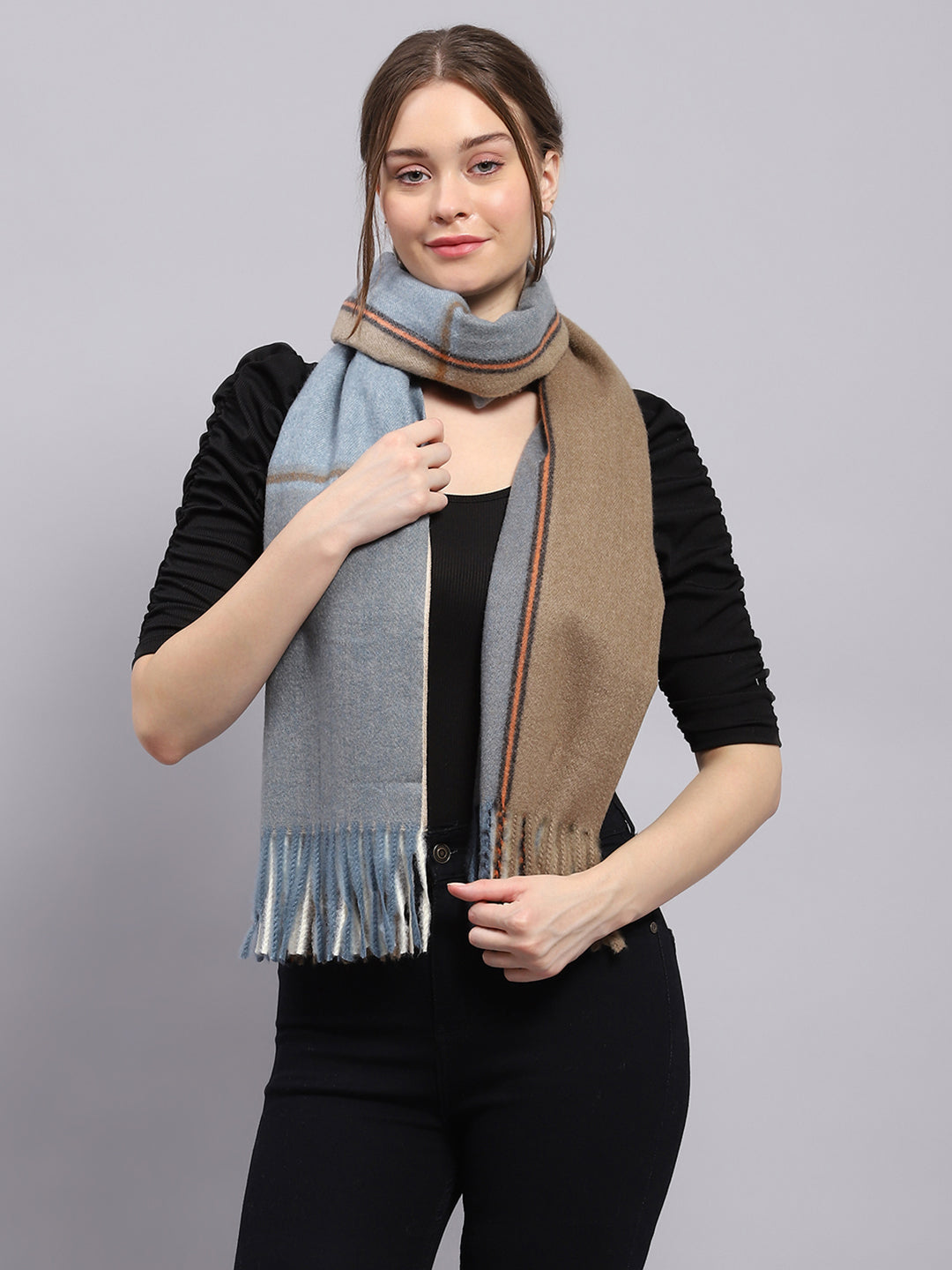 Women Blue Solid Stole