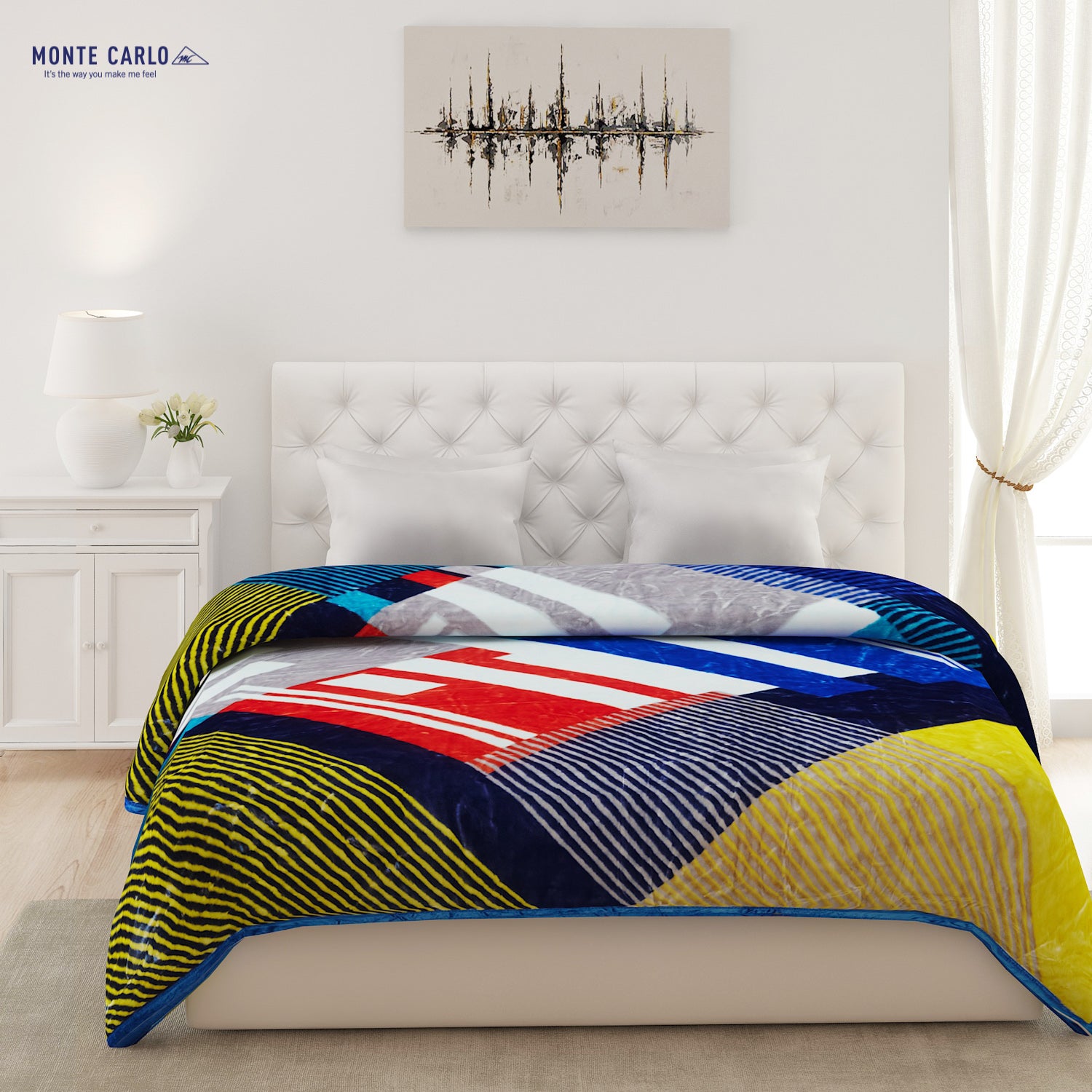 Printed Double Bed Blanket for Heavy Winter -2 Ply