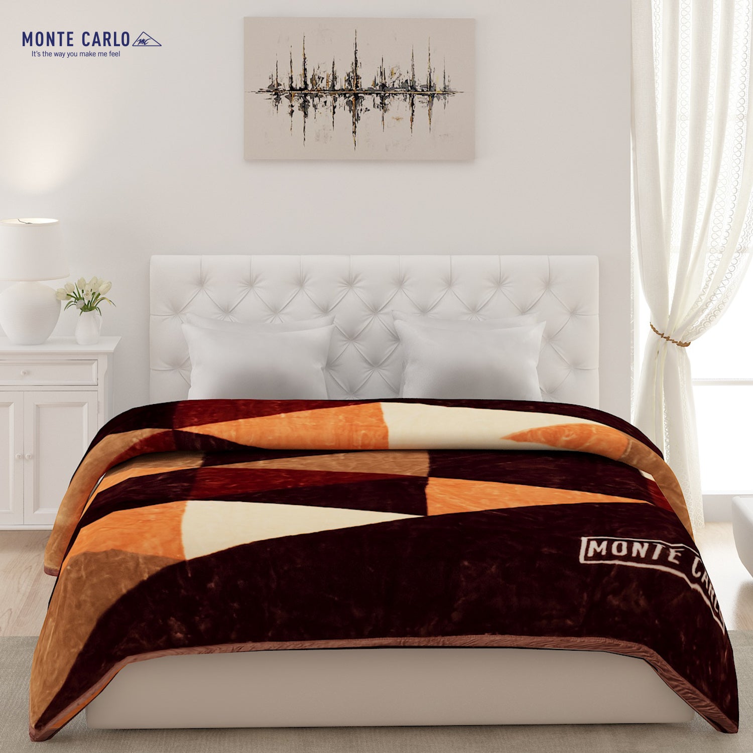 Printed Double Bed Blanket for Heavy Winter -2 Ply