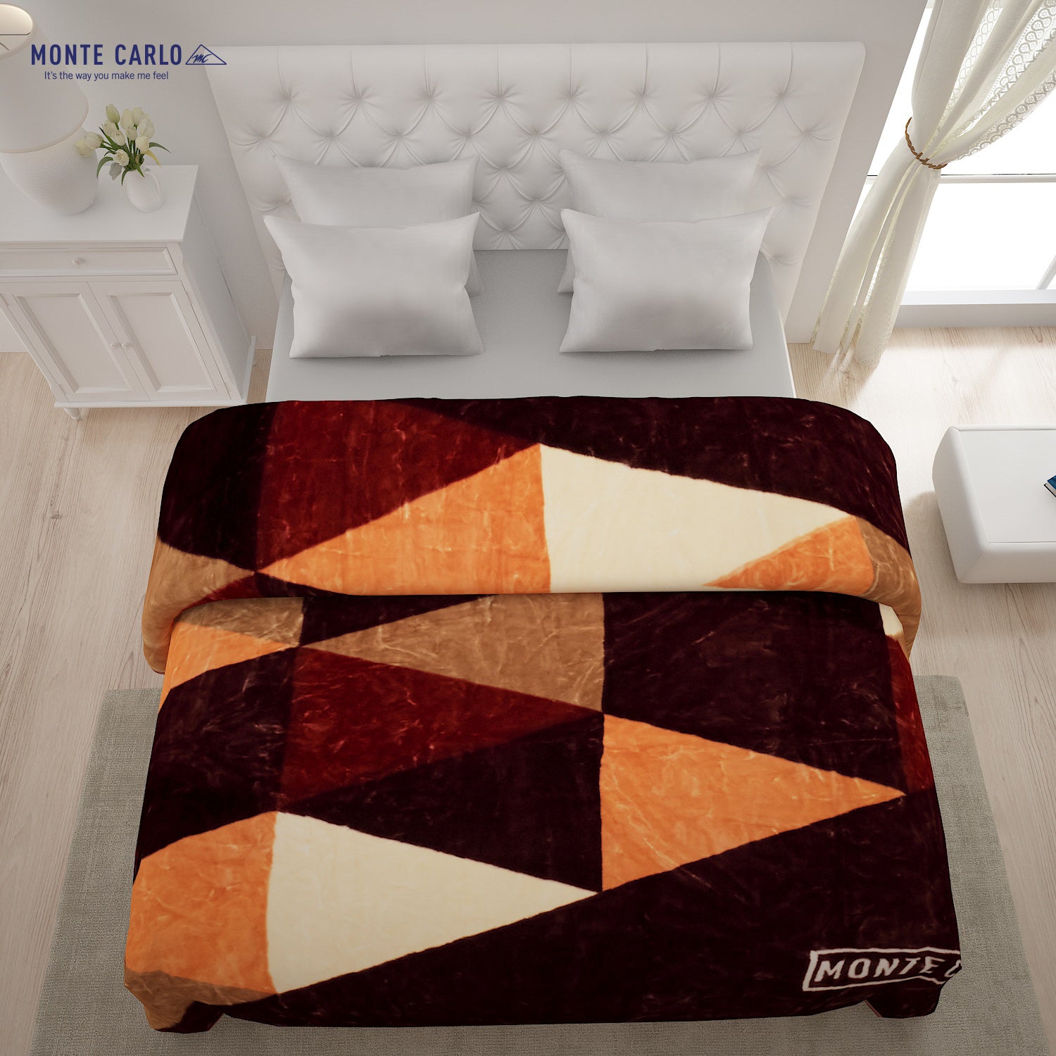 Printed Double Bed Blanket for Heavy Winter -2 Ply