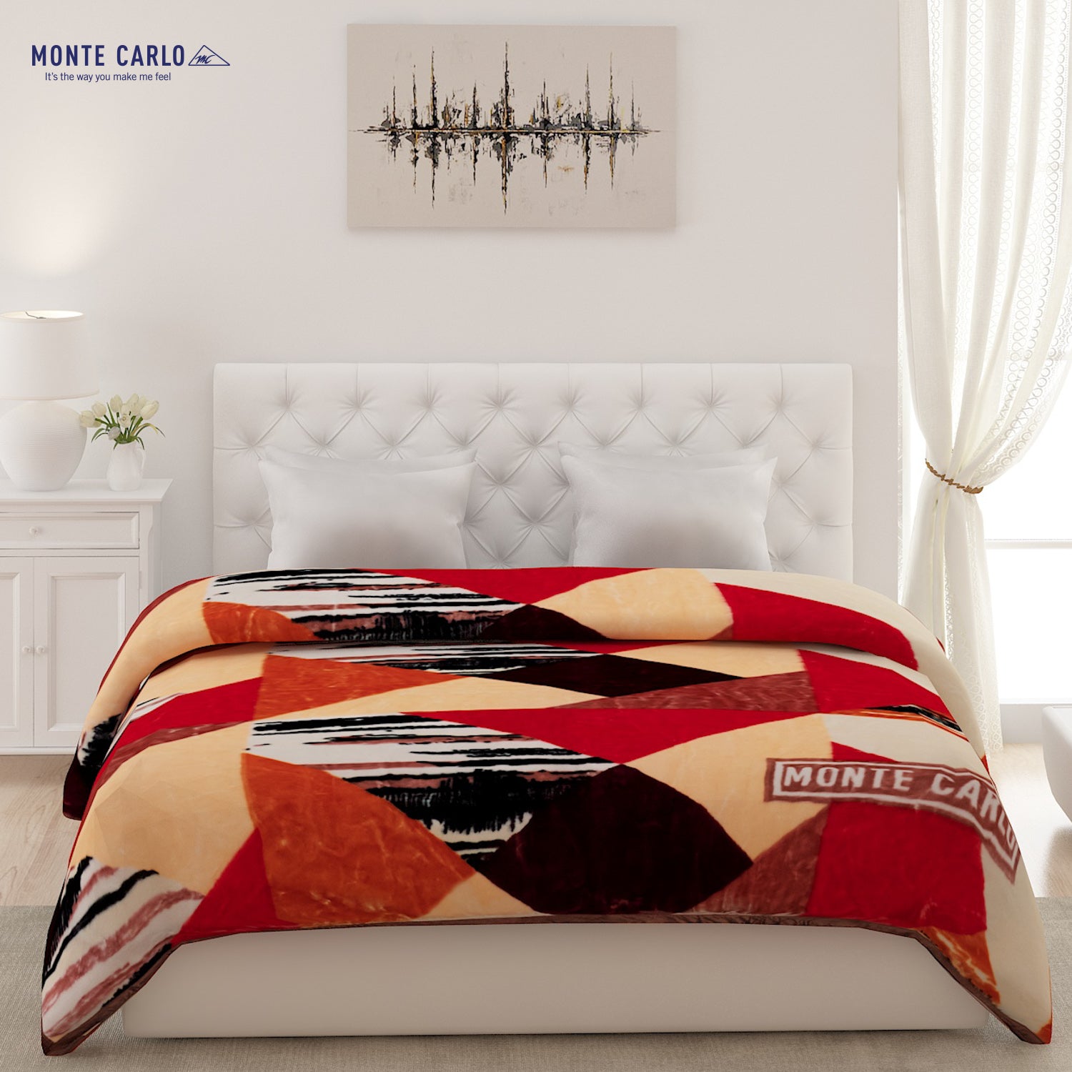 Printed Double Bed Blanket for Heavy Winter -2 Ply