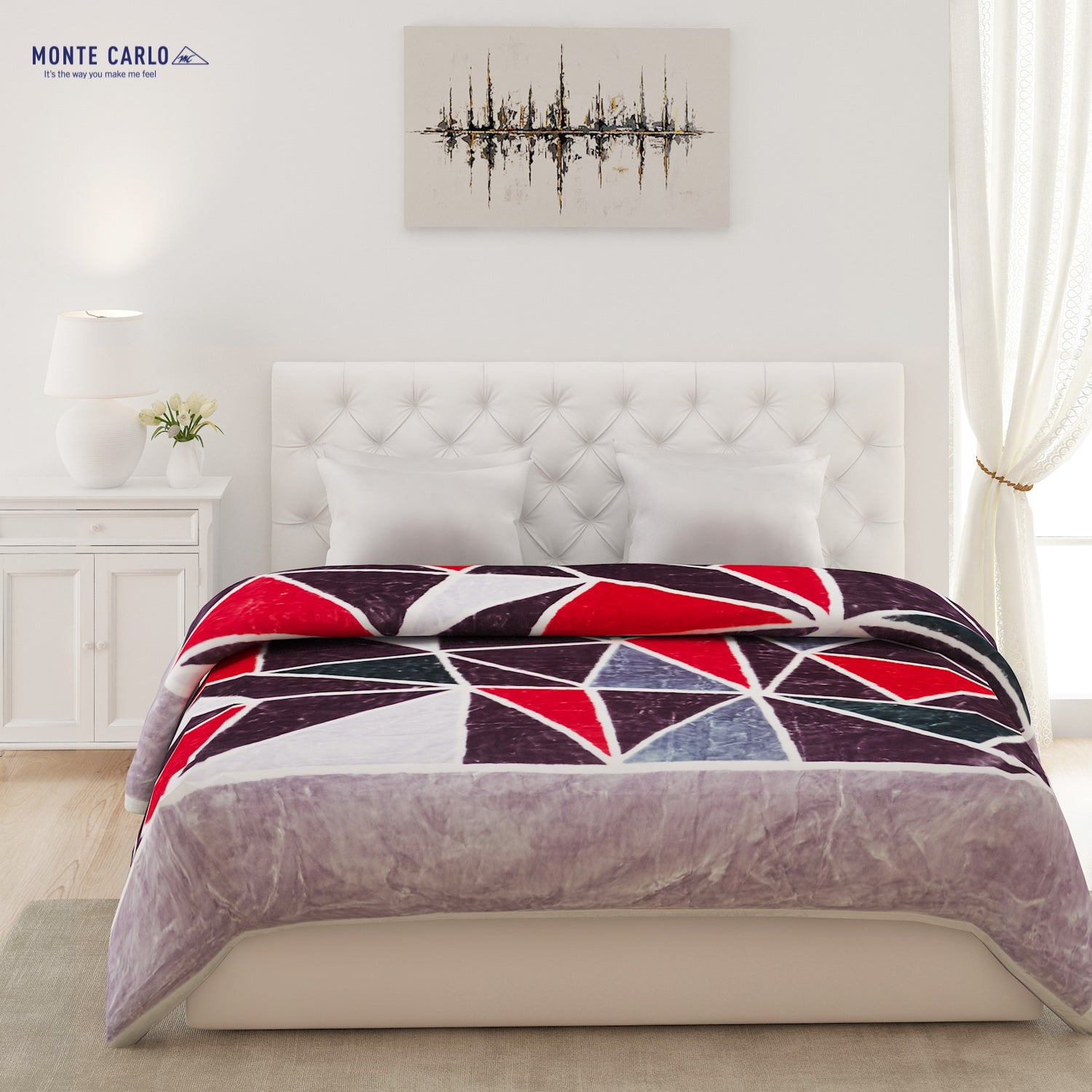 Printed Double Bed Blanket for Heavy Winter -2 Ply