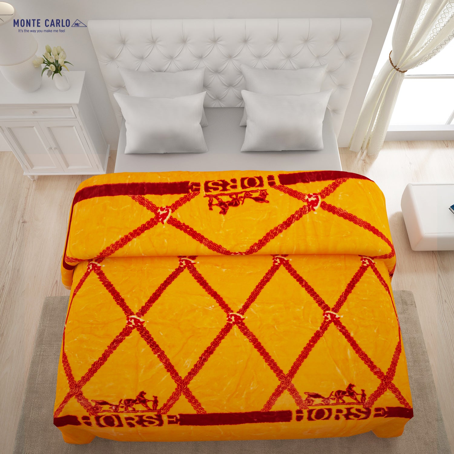 Printed Double Bed Blanket for Heavy Winter -2 Ply