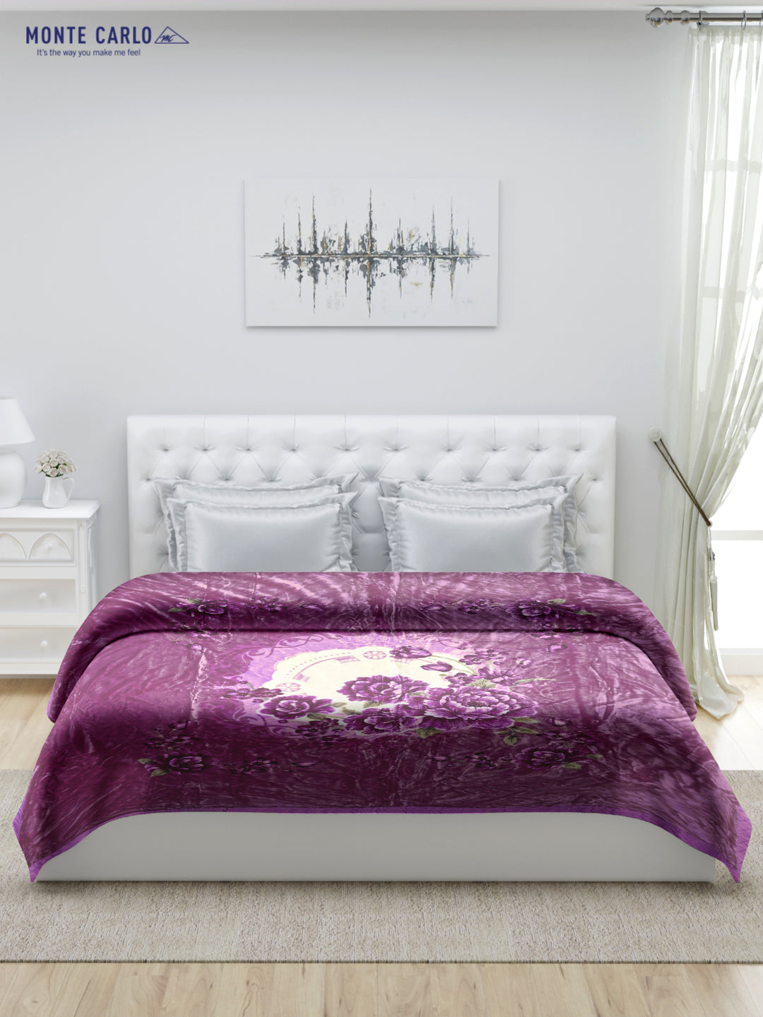 Printed Double Bed Blanket for Heavy Winter -1 Ply