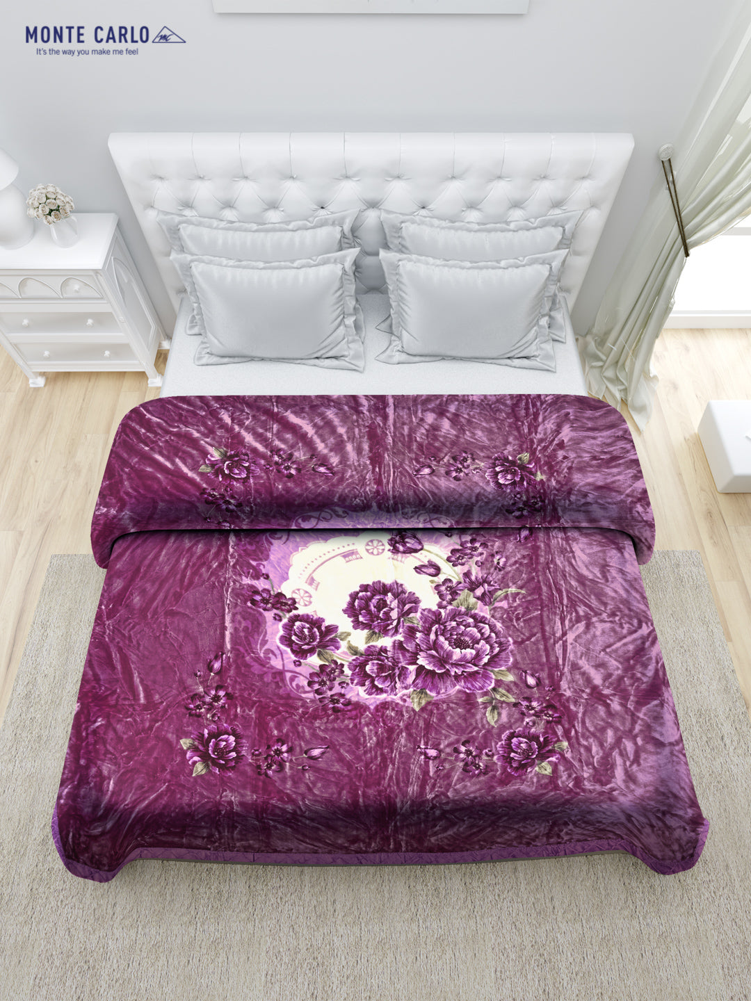 Printed Double Bed Blanket for Heavy Winter -1 Ply