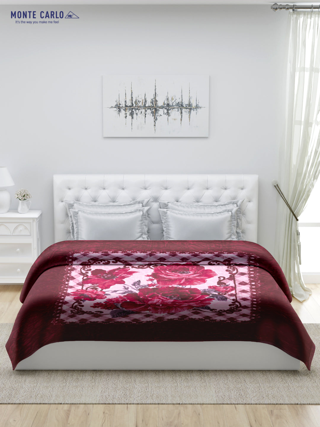 Printed Double Bed Blanket for Heavy Winter -1 Ply