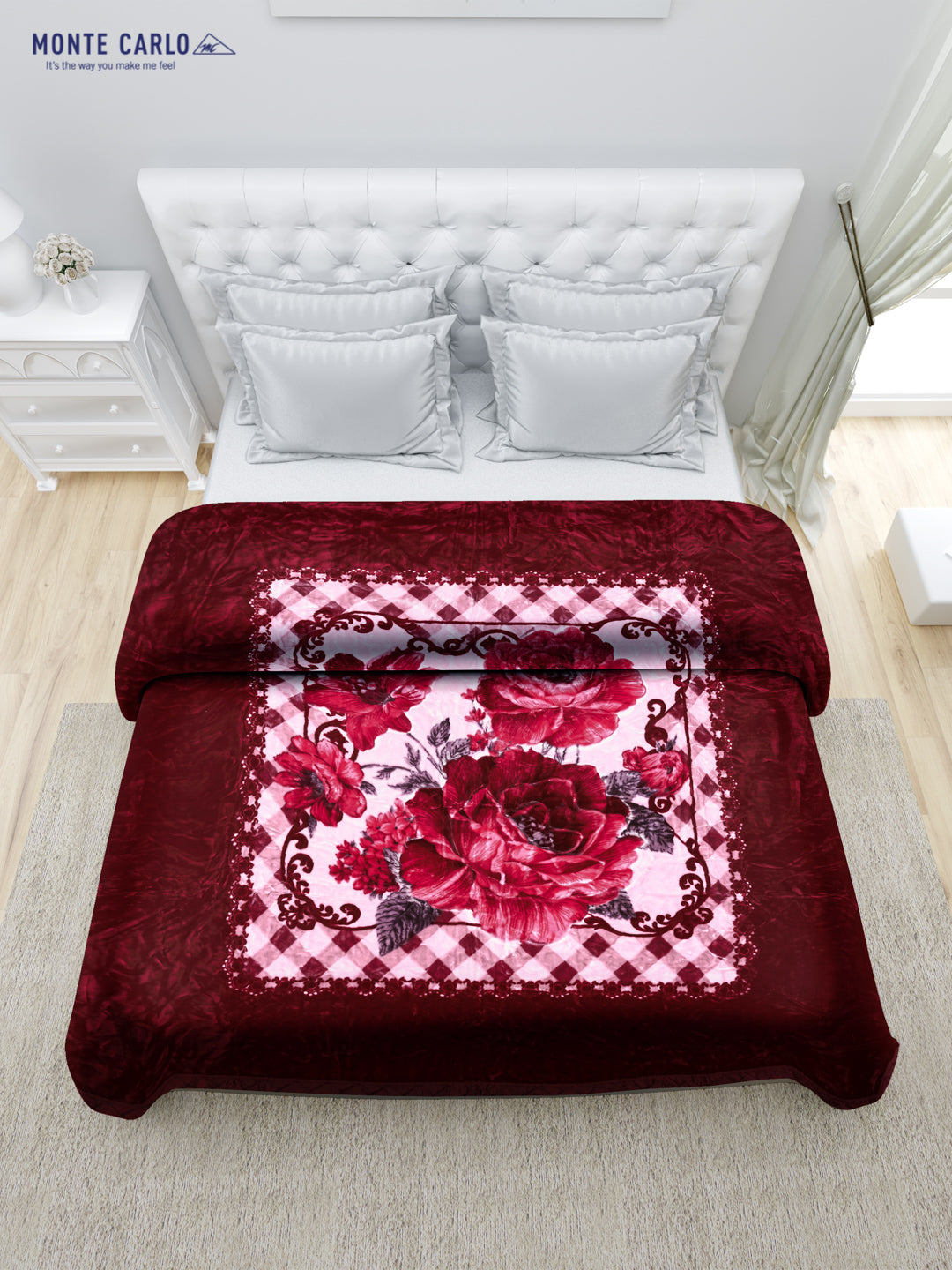 Printed Double Bed Blanket for Heavy Winter -1 Ply