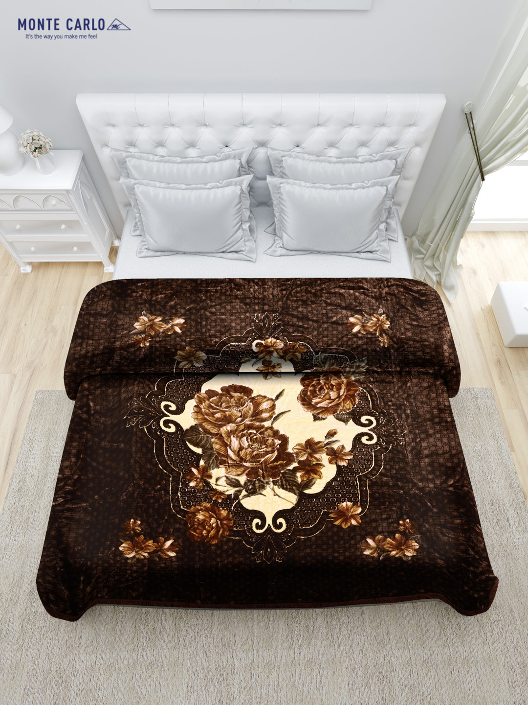 Printed Double Bed Blanket for Heavy Winter -1 Ply