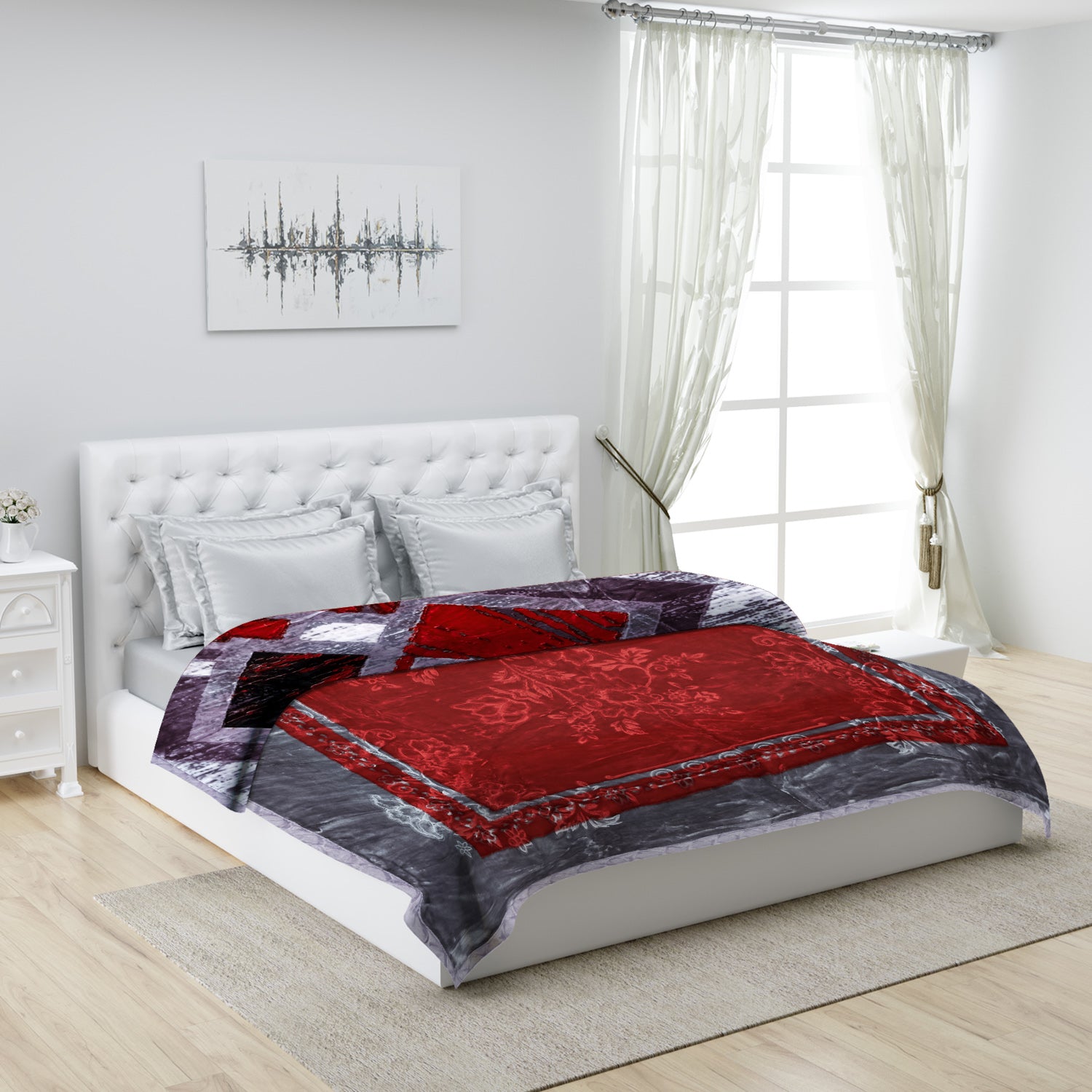 Printed Double Bed Blanket for Heavy Winter -2 Ply