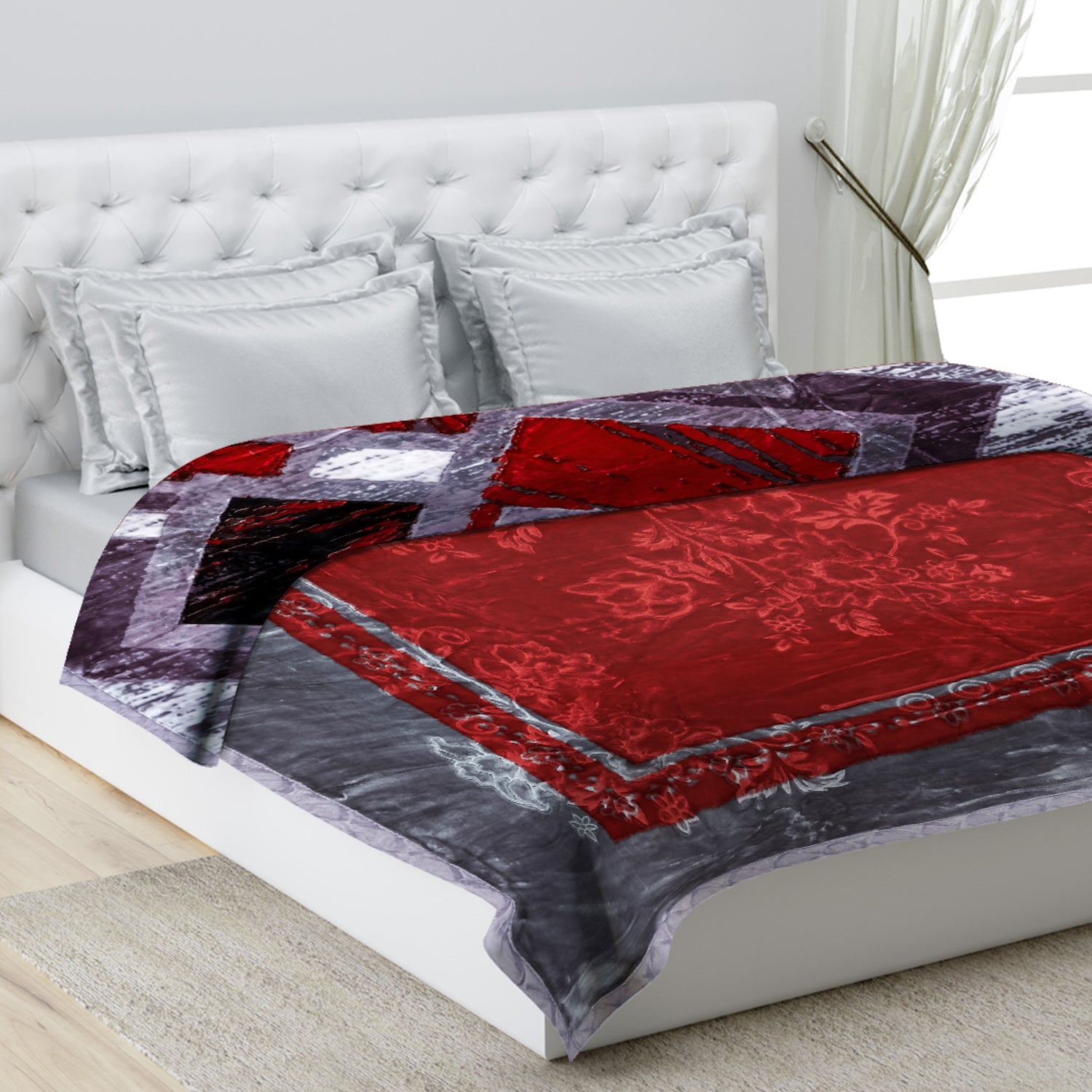 Printed Double Bed Blanket for Heavy Winter -2 Ply