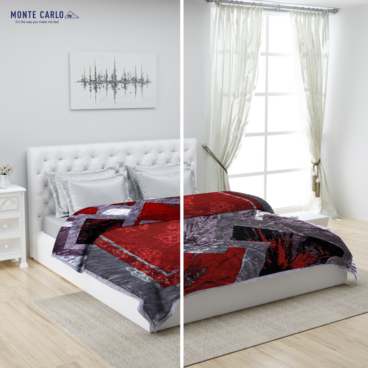 Printed Double Bed Blanket for Heavy Winter -2 Ply