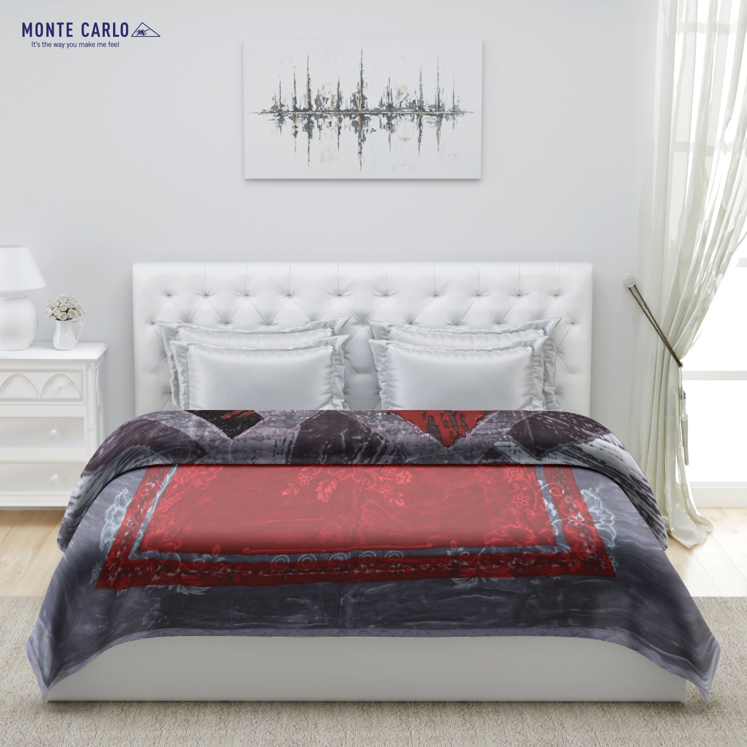 Printed Double Bed Blanket for Heavy Winter -2 Ply