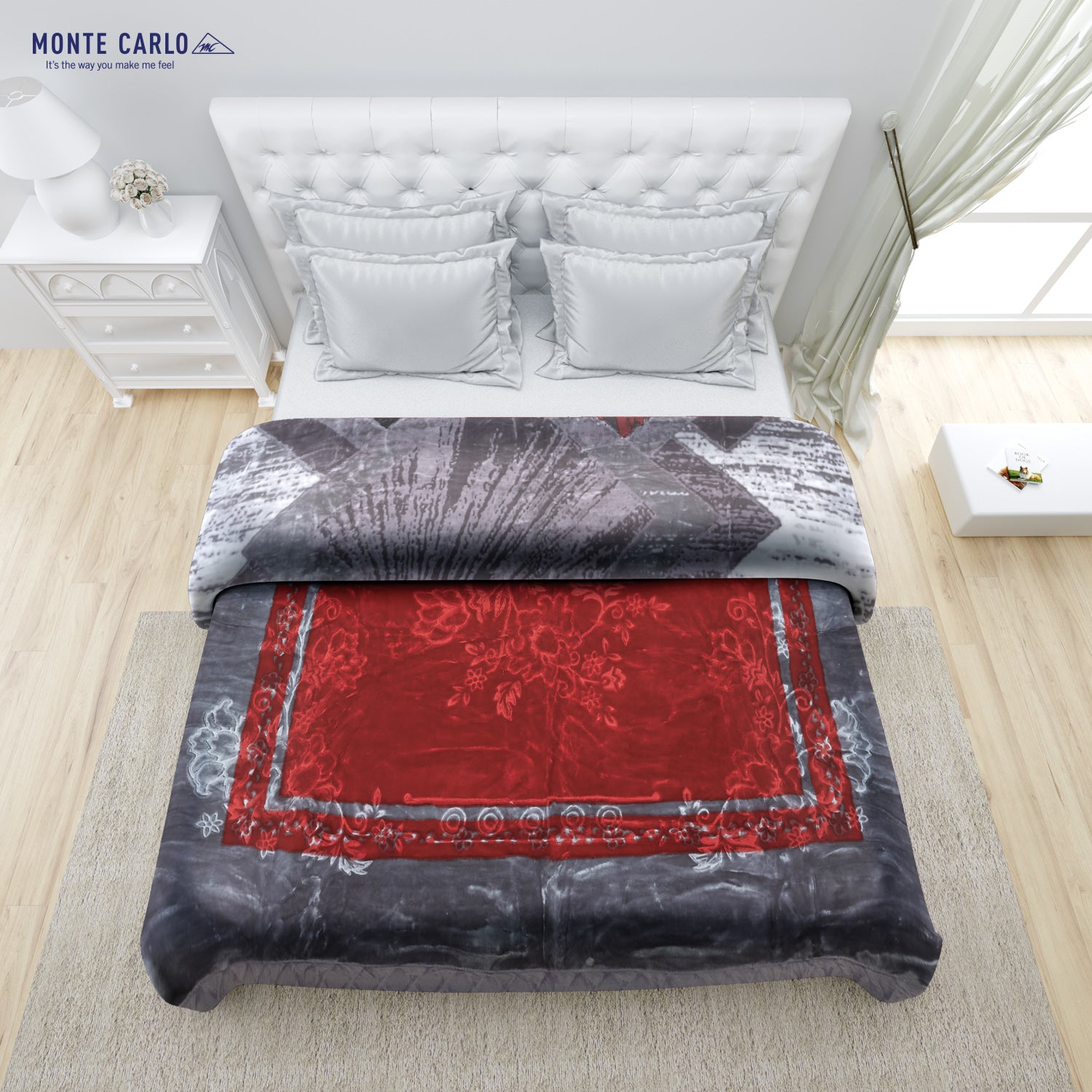 Printed Double Bed Blanket for Heavy Winter -2 Ply