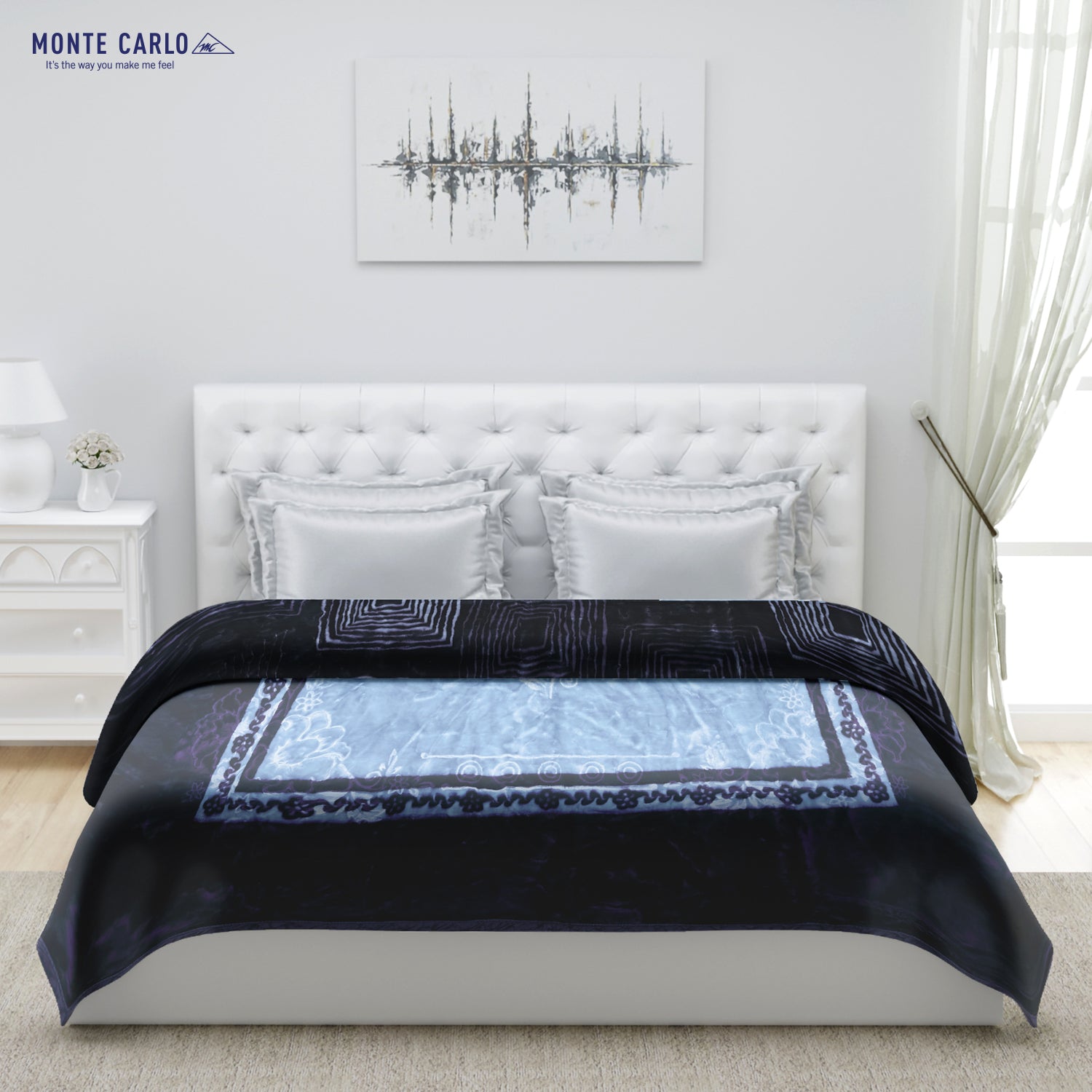 Printed Double Bed Blanket for Heavy Winter -2 Ply