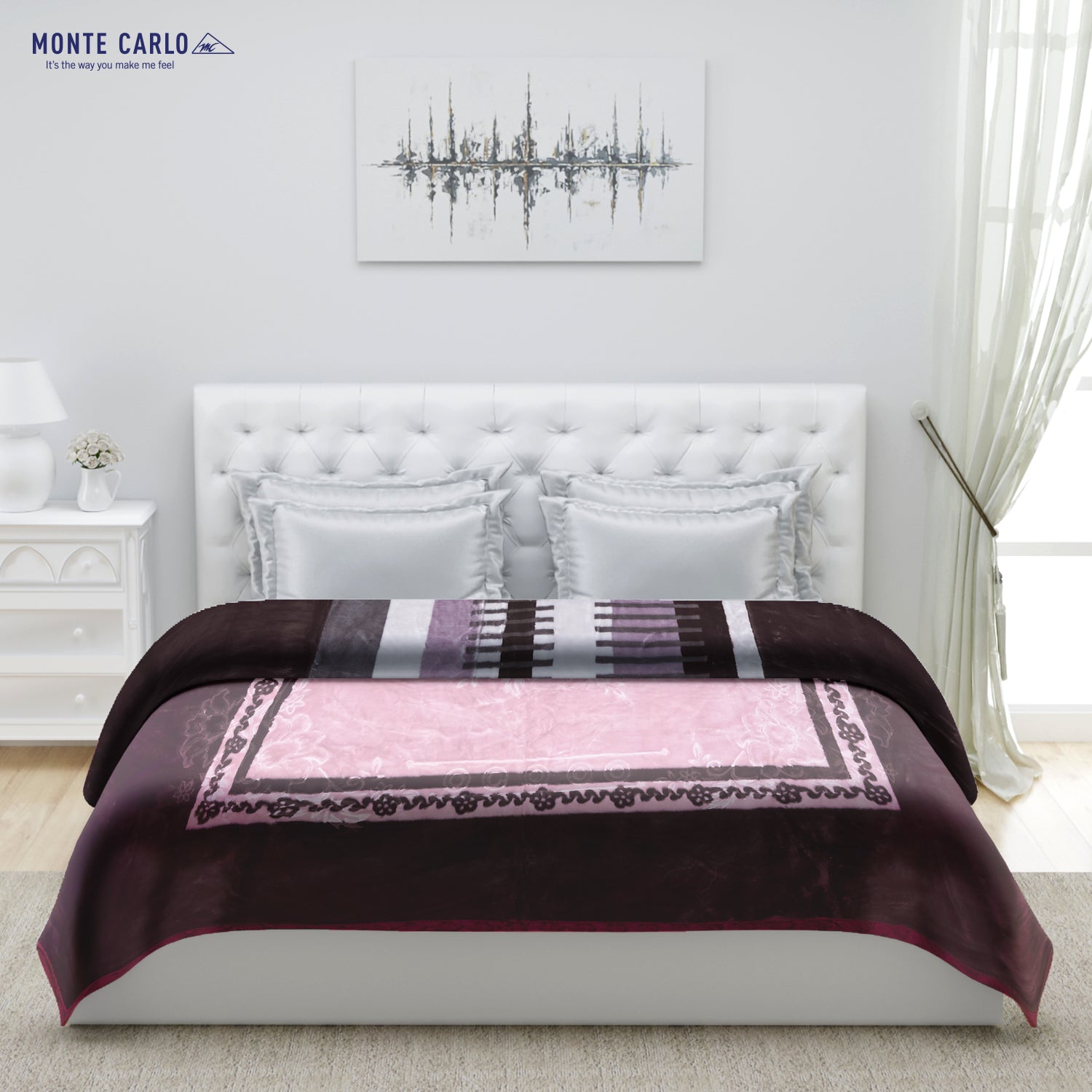 Printed Double Bed Blanket for Heavy Winter -2 Ply